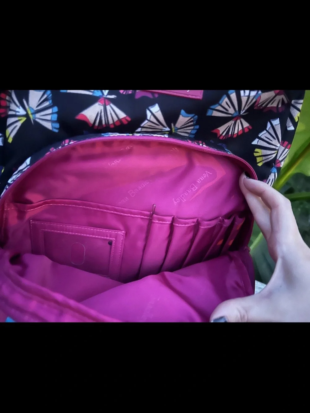 Vera Bradley Lighten Up Butterfly Pencil Shavings Backpack